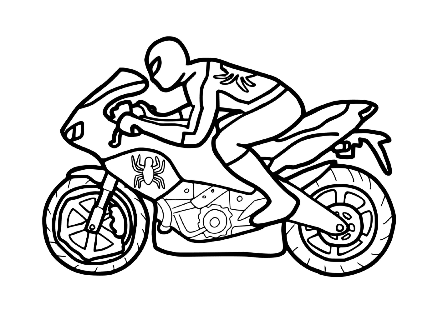  Moto Homem-Aranha em velocidade máxima 
