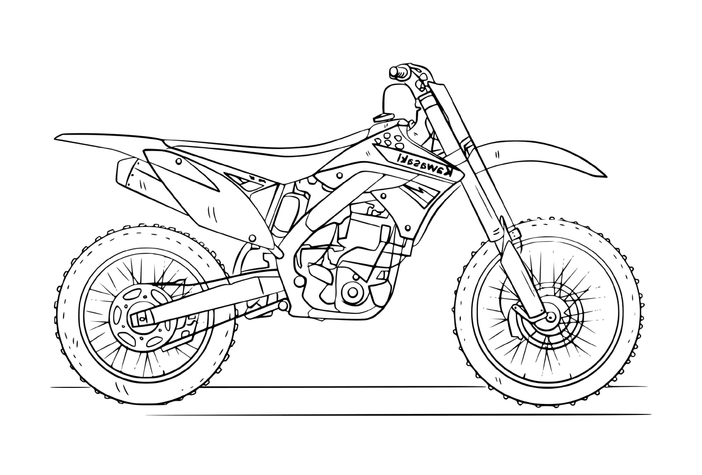  Moto cruz Kawasaki em repouso 