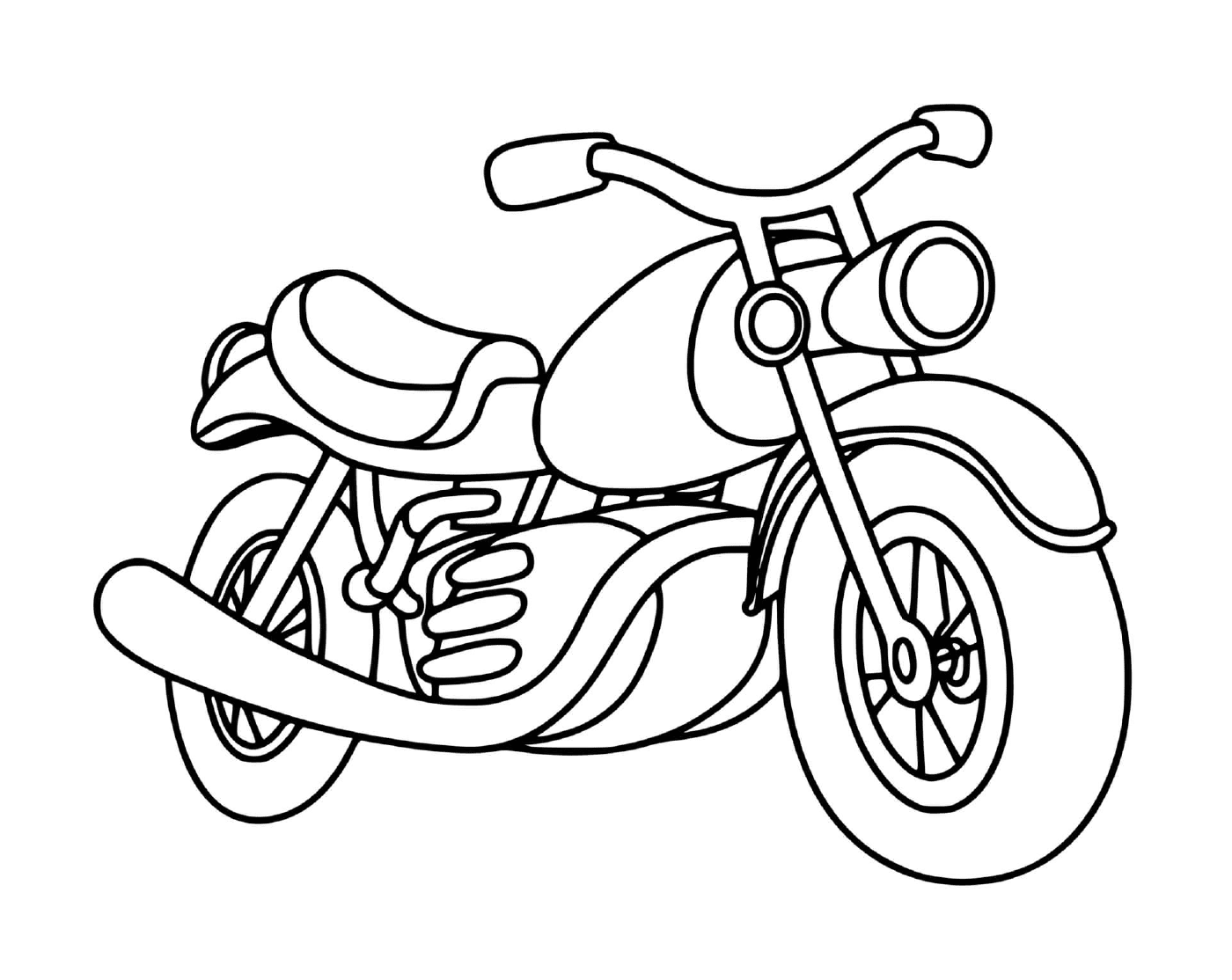  Motocicleta clássica colocada no chão 