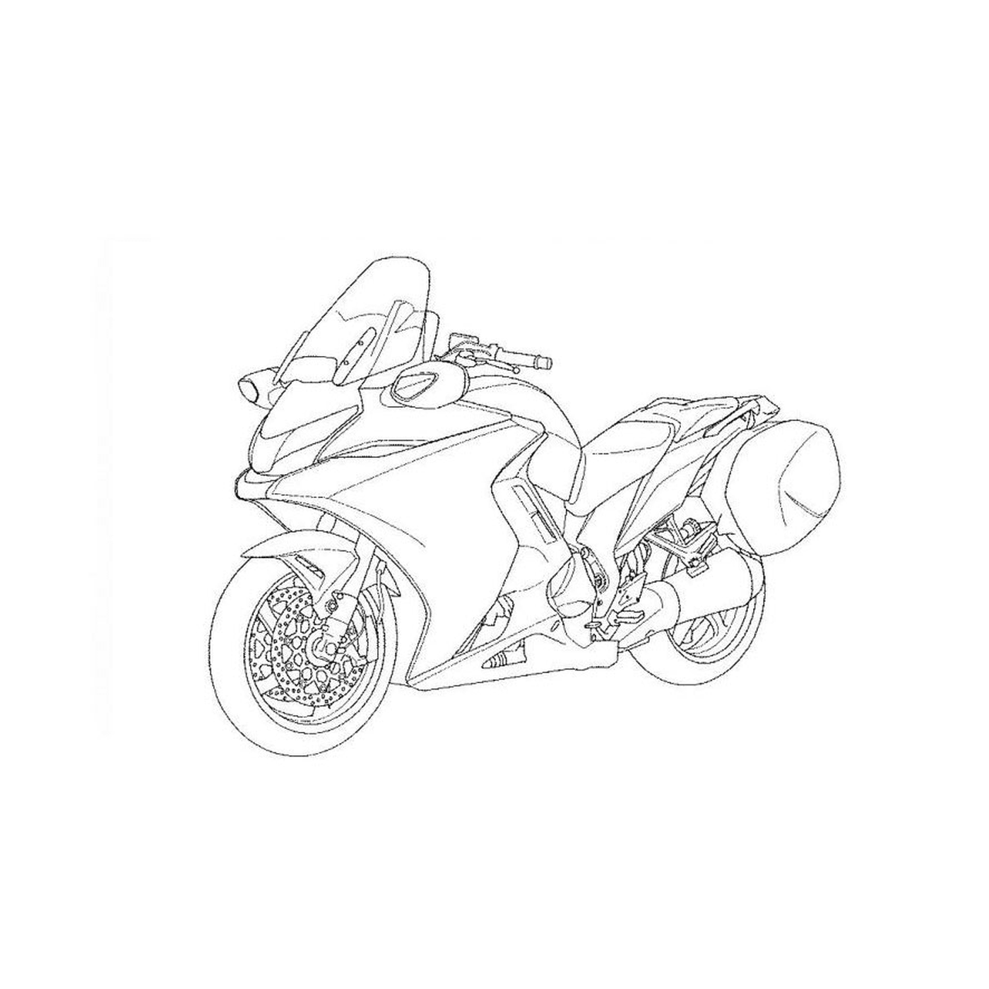  motocicleta personalizada no fundo branco 