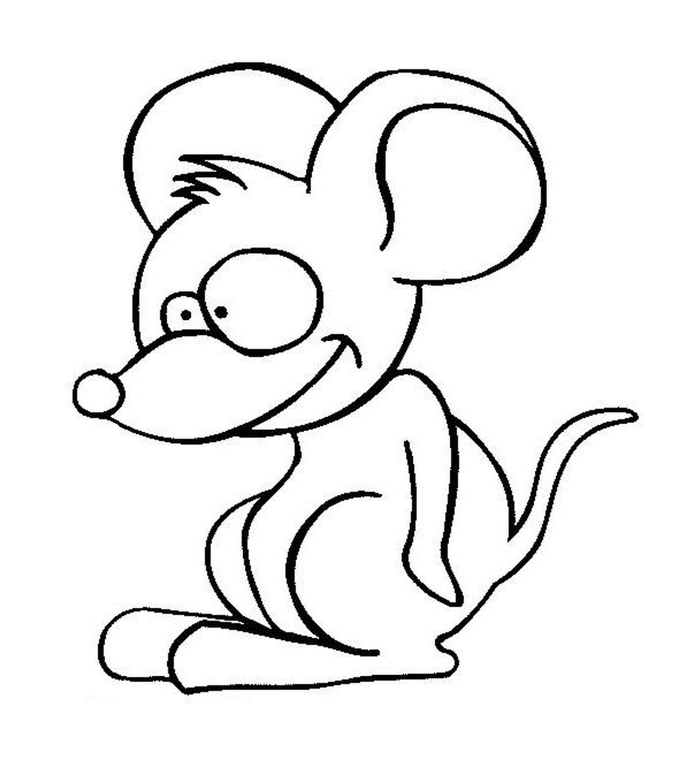  Um rato com uma cabeça grande 