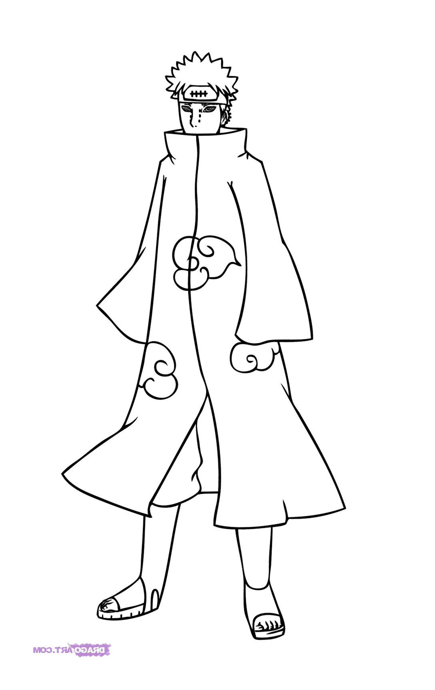  एक लंबा कोट में एक महिला 
