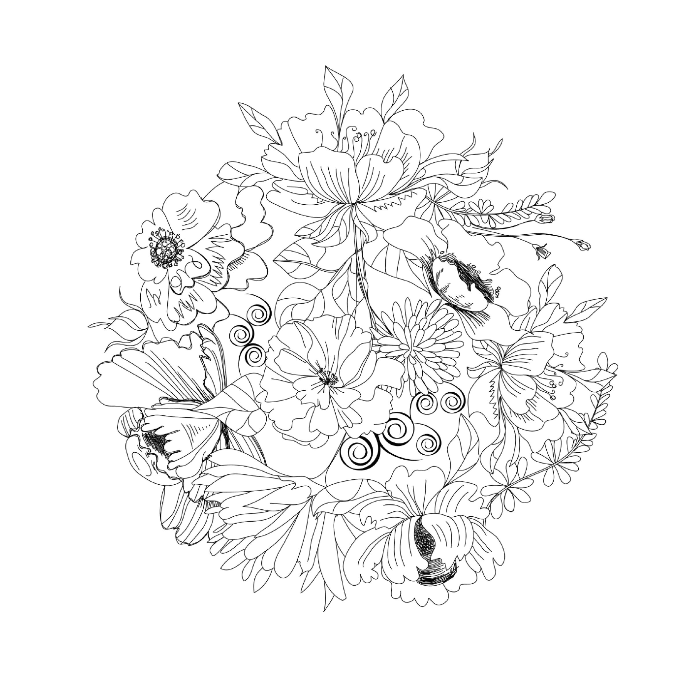  Uma rodada de flores 