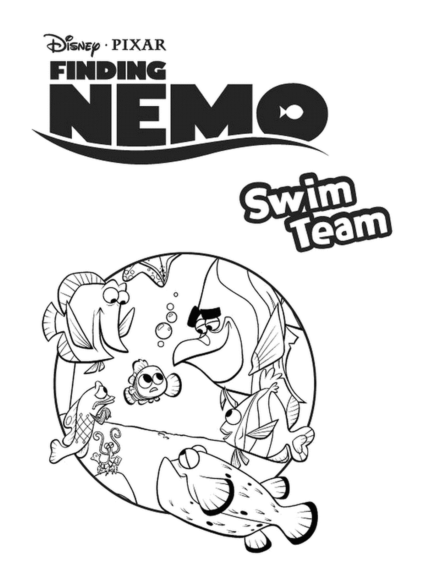  A Equipe de Natação de Find Nemo 