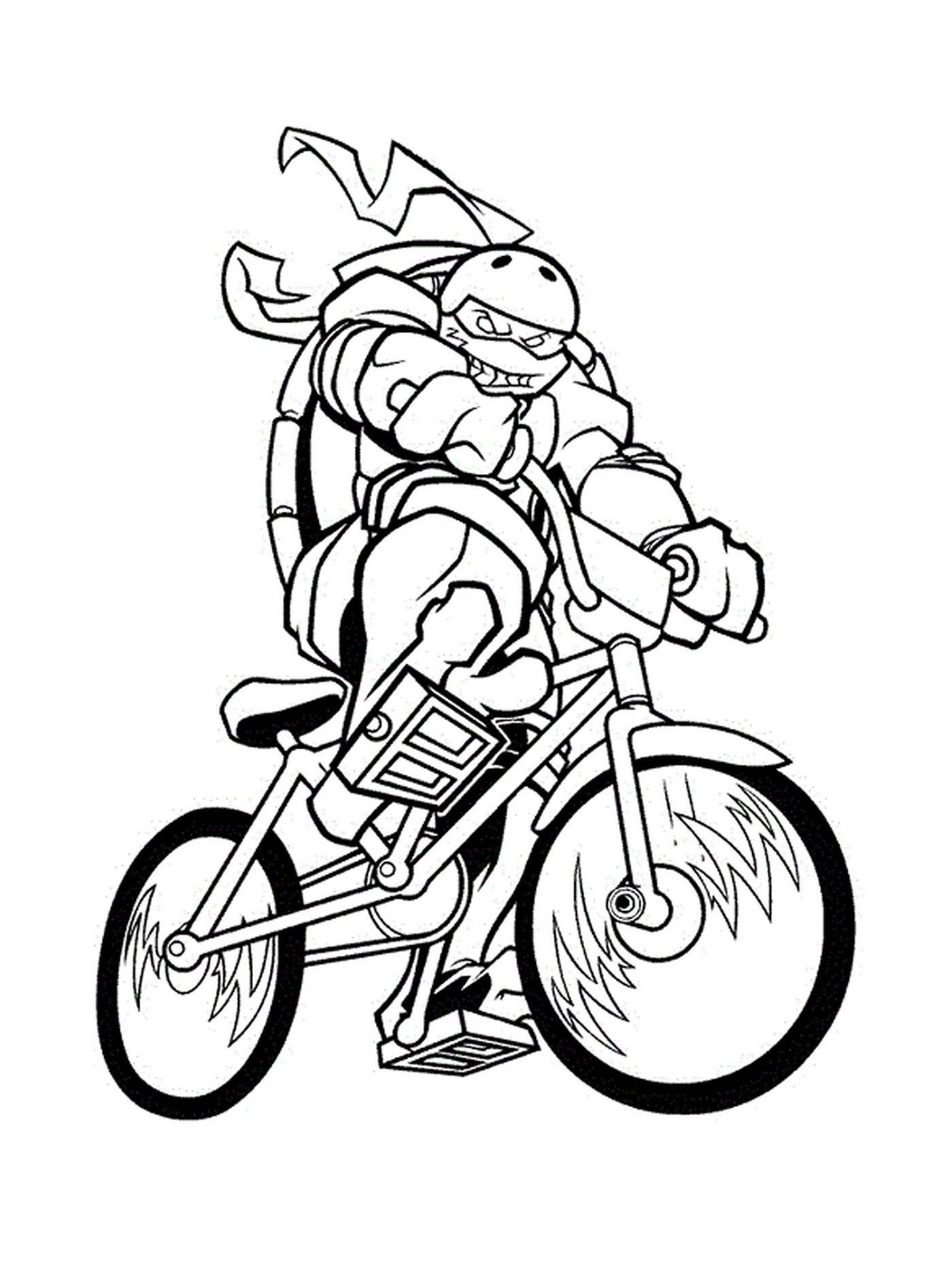  Tartaruga ninja de bicicleta 