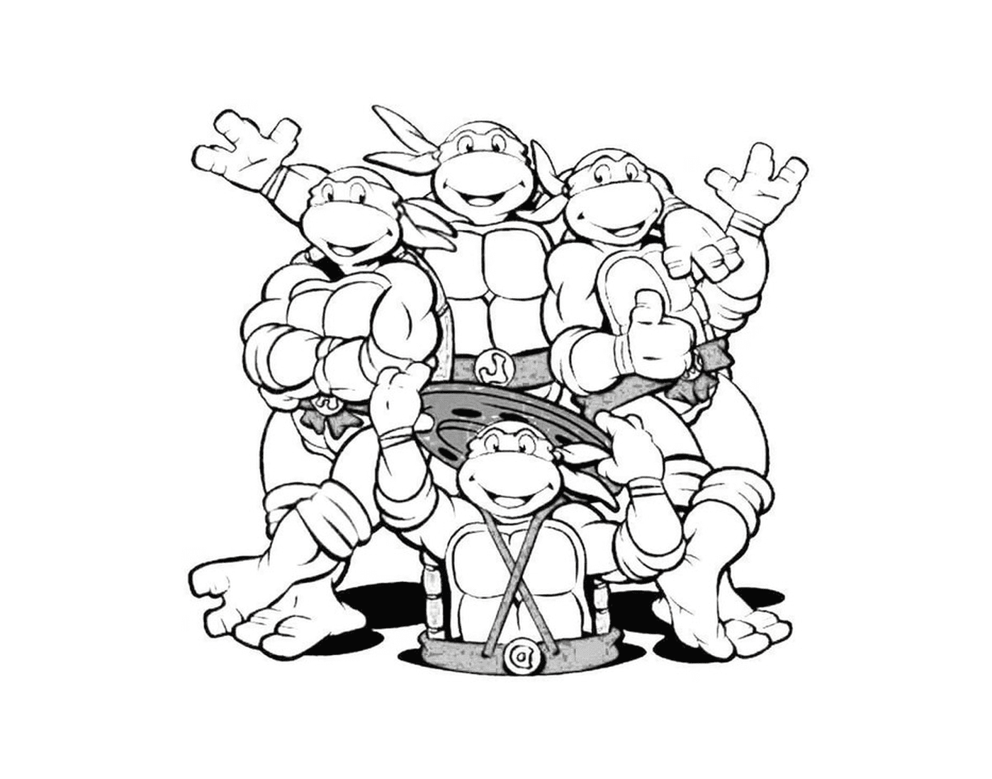  Equipe fantástica de tartarugas ninja 