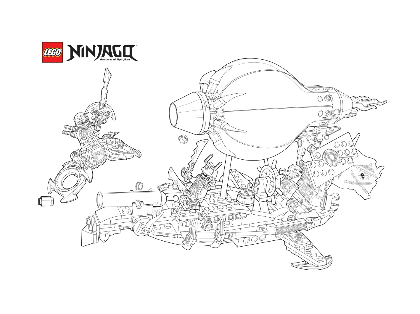  Ninjago vs. inimigos de barco 