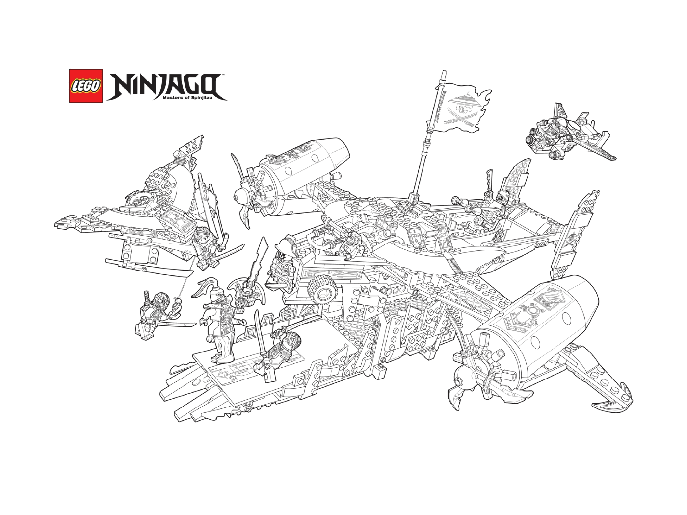  Navios de aviões de combate Ninjago 