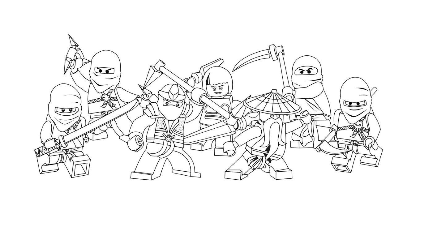  Equipe Ninjago completa lego 
