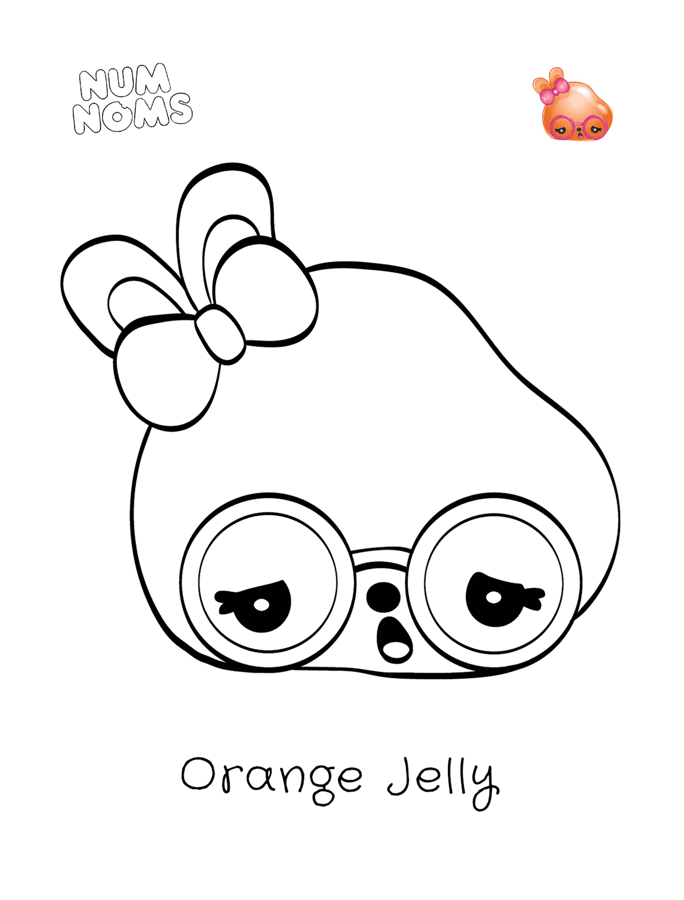  Jelly laranja, um personagem engraçado 