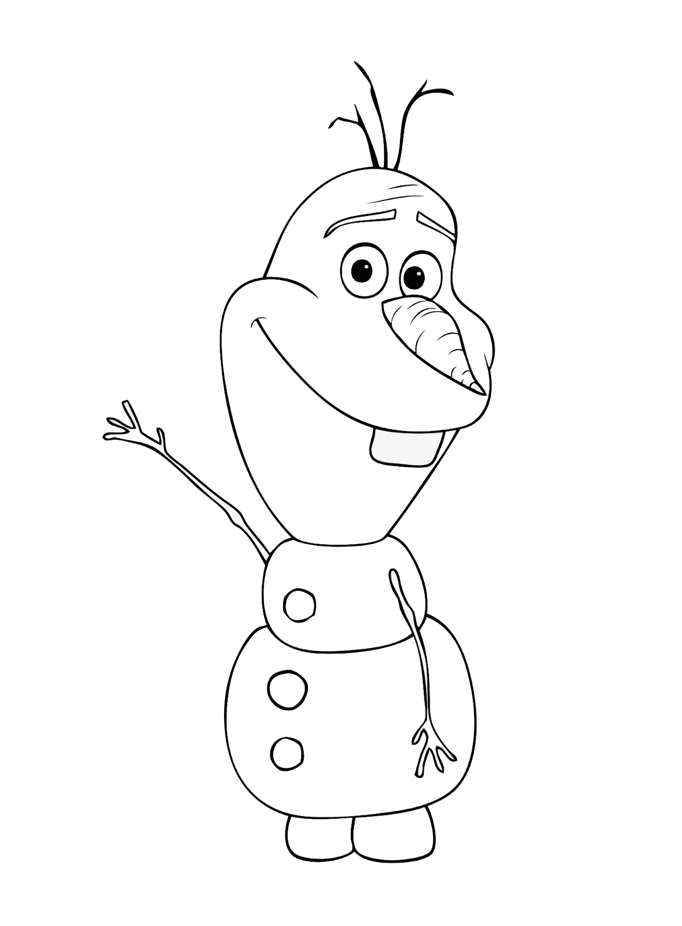 Olaf de Frozen faz uma saudação 