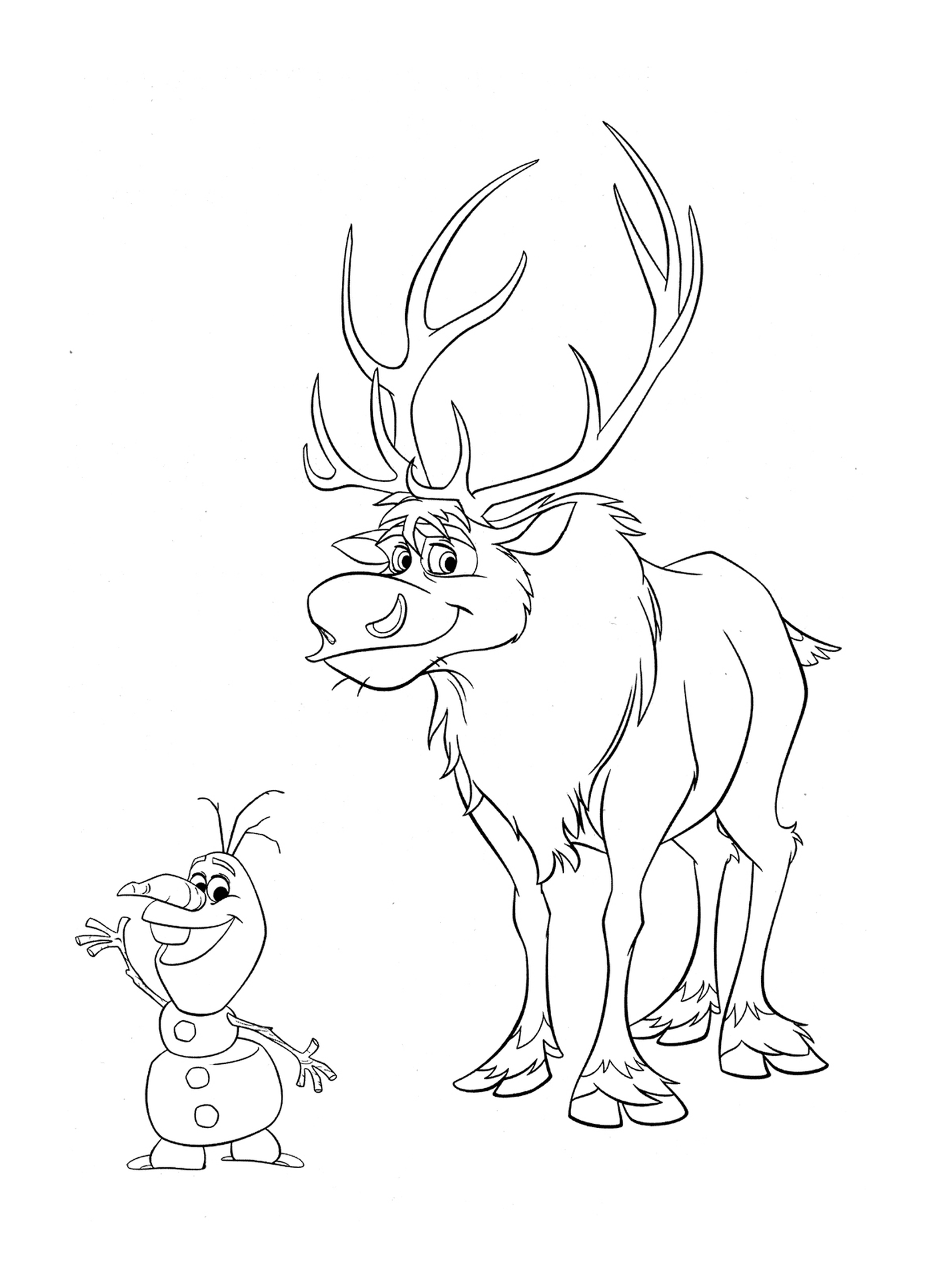  Sven e Olaf da Rainha da Neve da Disney 