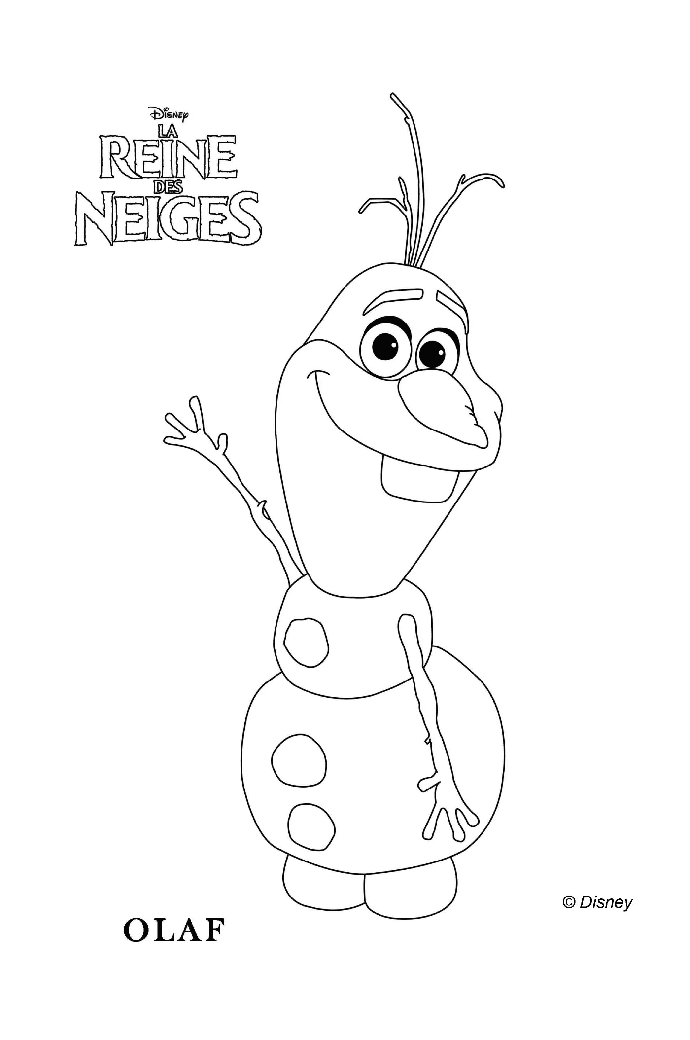  Olaf de Frozen faz uma saudação 