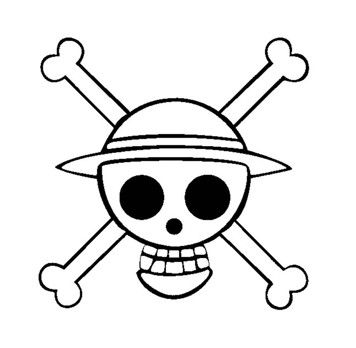  Logotipo de uma peça, símbolo pirata 