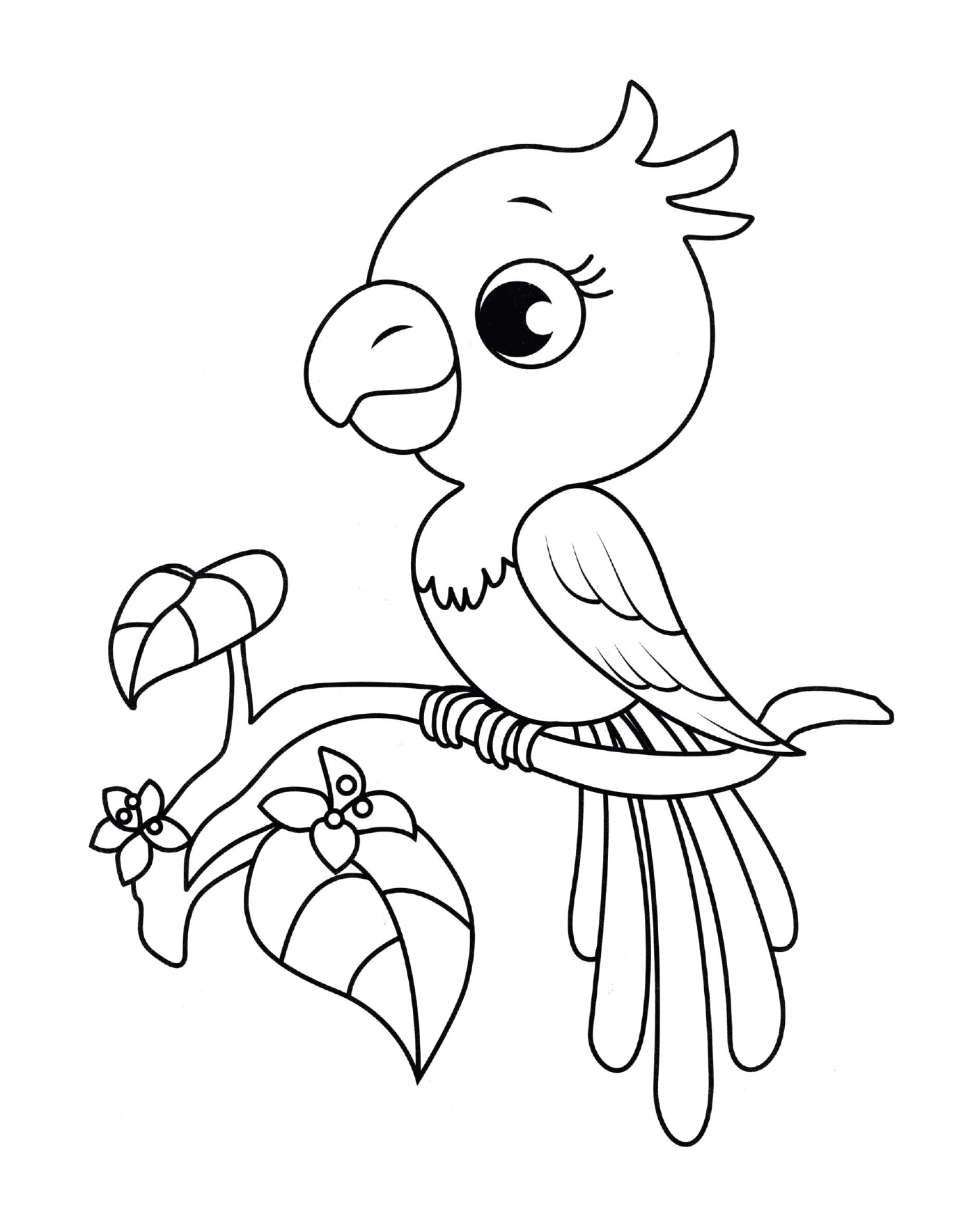  papagaio fácil para jardim de infância 