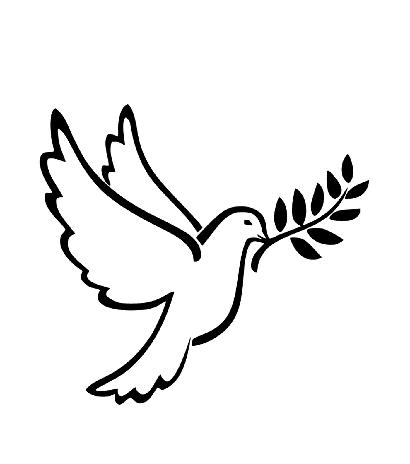  Pássaro branco da paz 