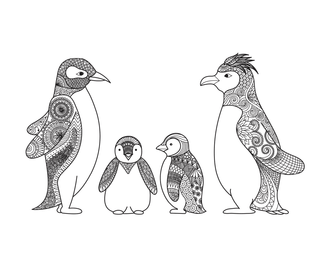  Desenho da família dos pinguins 