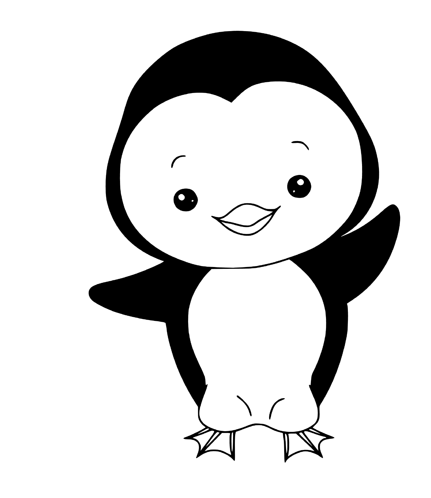  Pinguim fácil de desenhar 