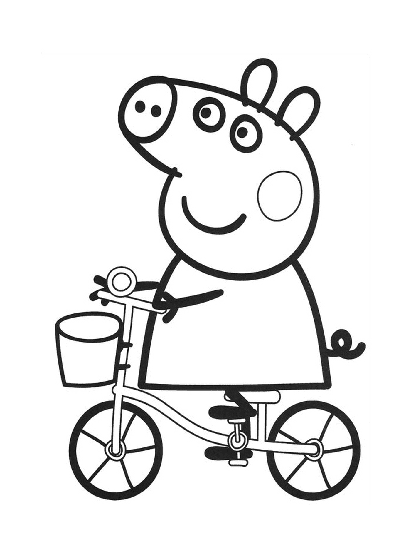  Peppa 骑自行车的猪 