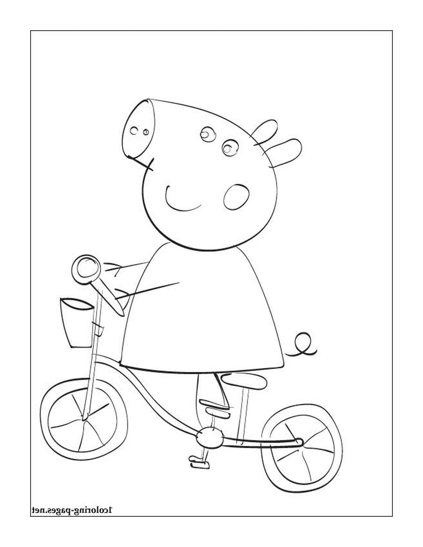  Peppa 骑自行车的猪 