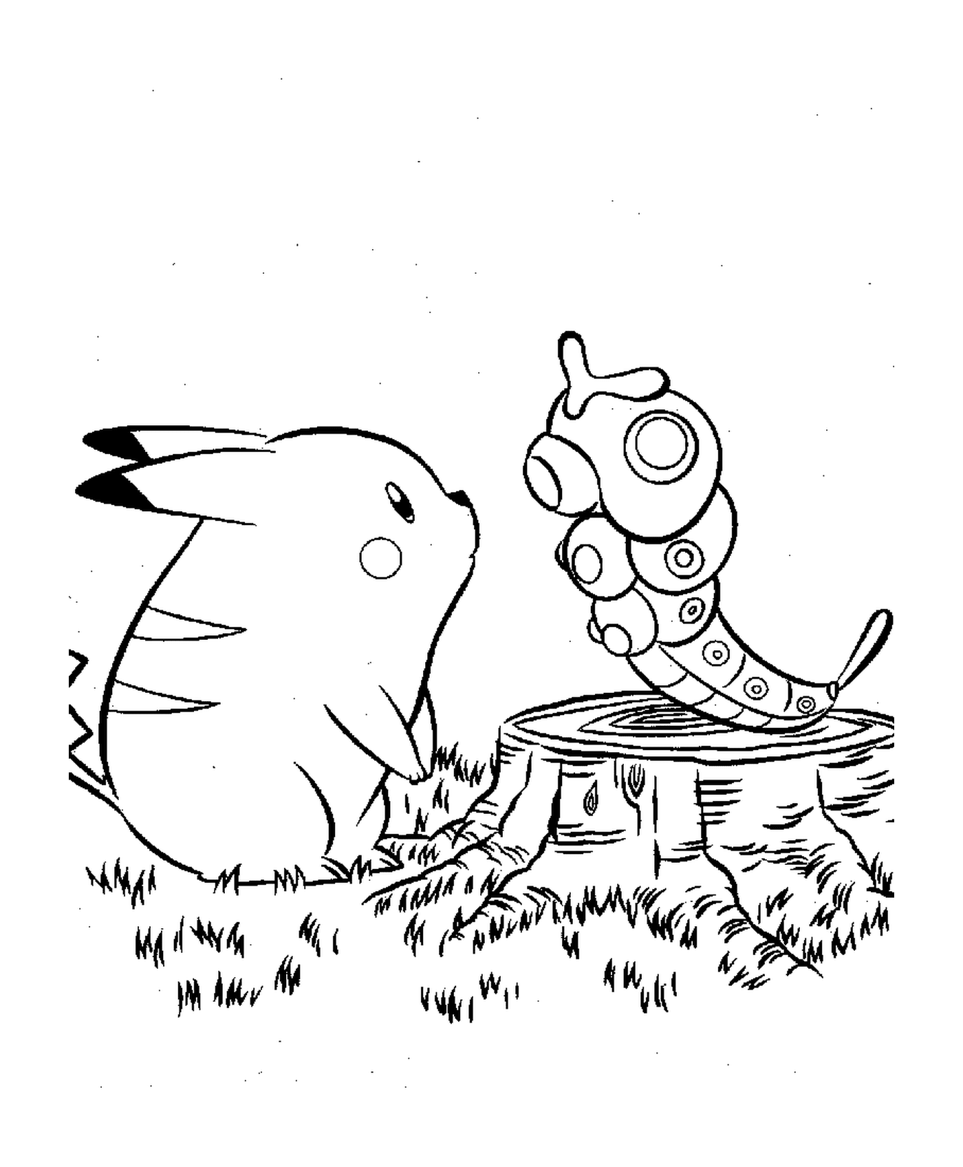  Pikachu acompanhado por um inseto 