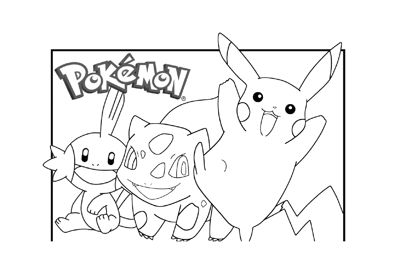  Um grupo de Pokémon em ação 