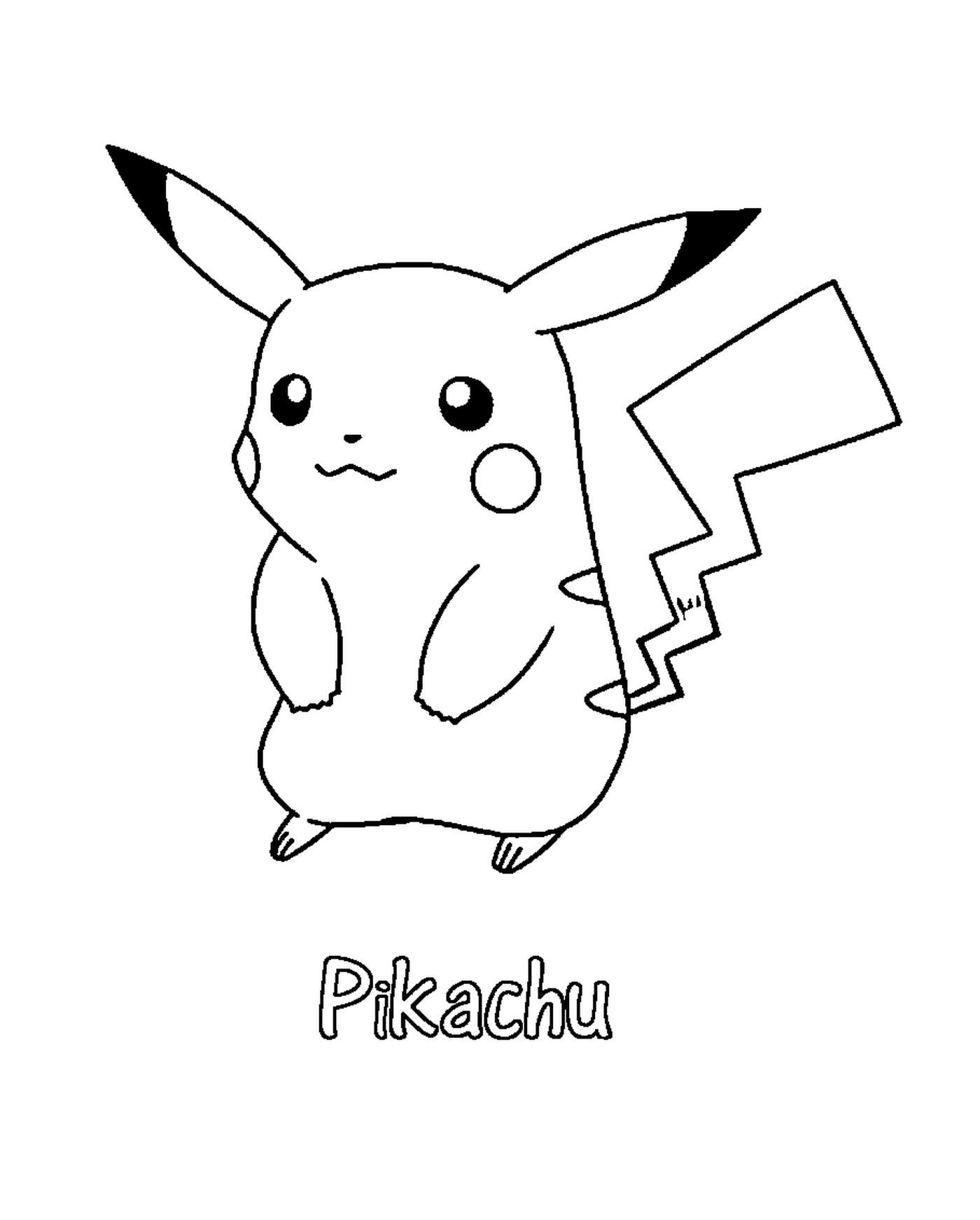  Pikachu com uma expressão alegre 