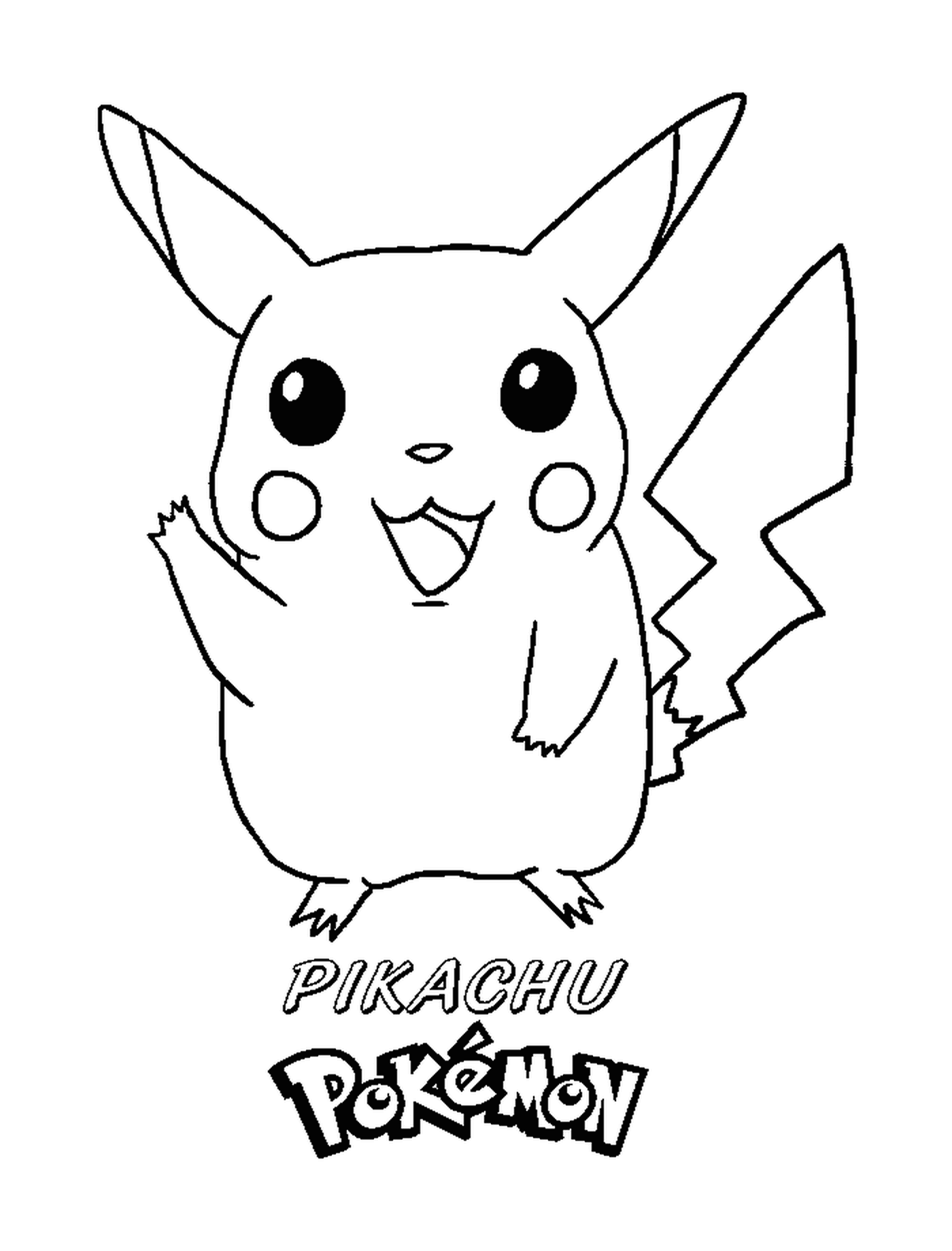  Pikachu com uma expressão alegre 