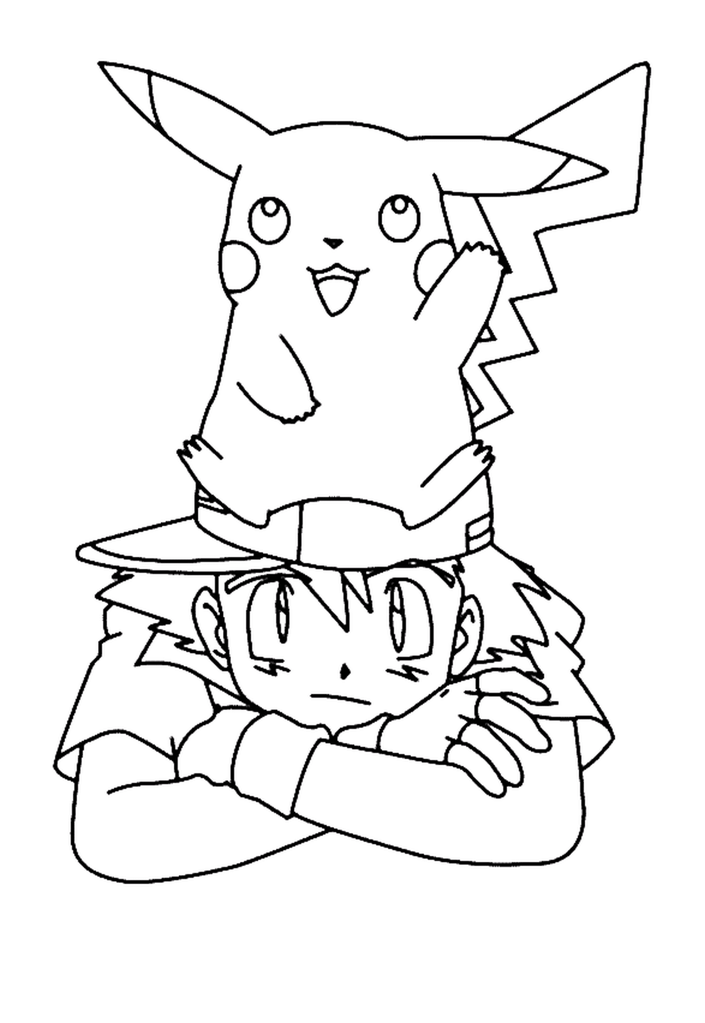  Um menino e Pikachu juntos 