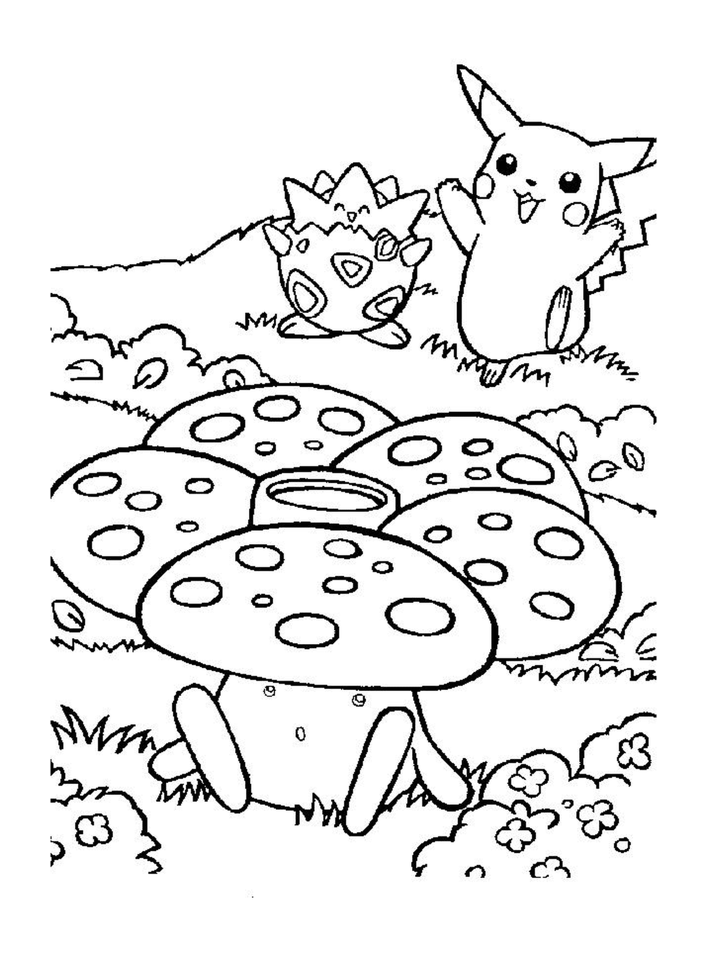  Pikachu com um fungo 
