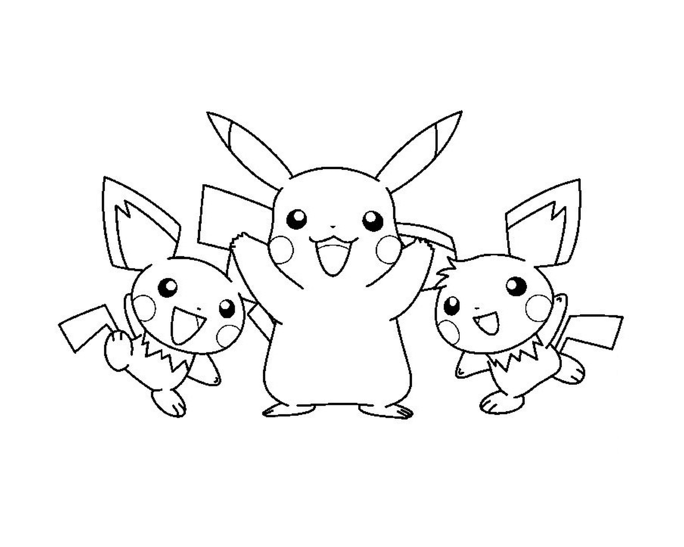  Três Pokémons juntos 