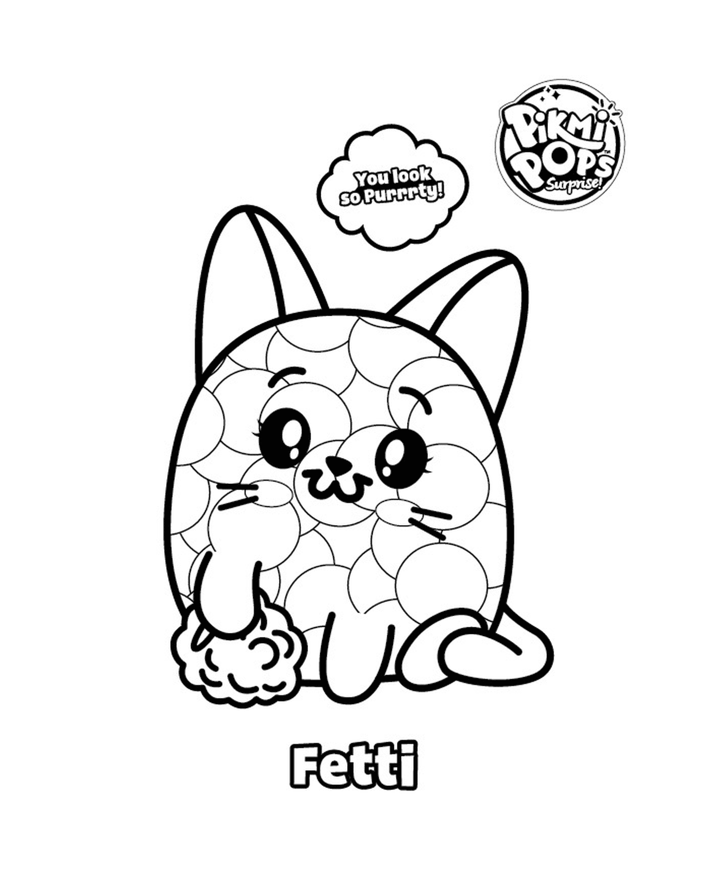 Pikmi Pop com um gato chamado Fetti 