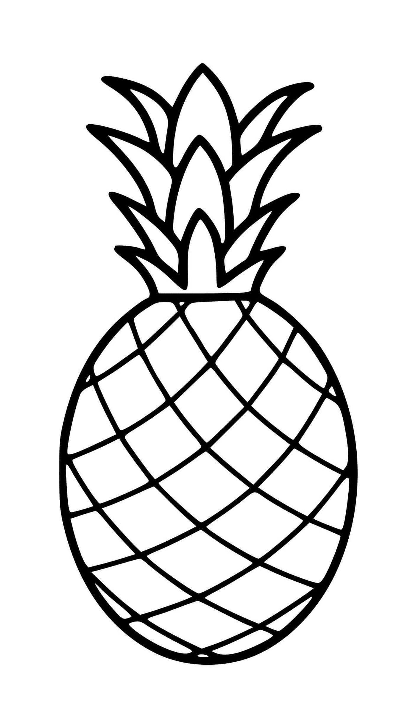  Um abacaxi desenhado realisticamente 