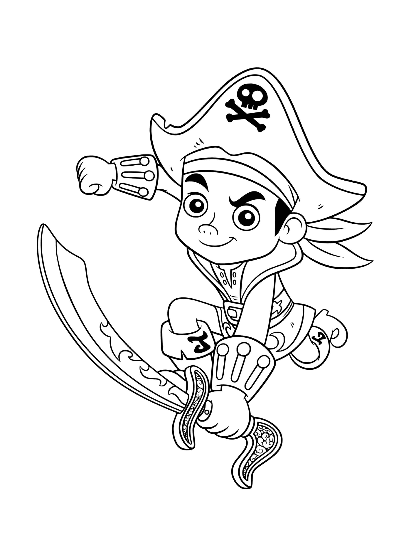  menino pirata com espada 