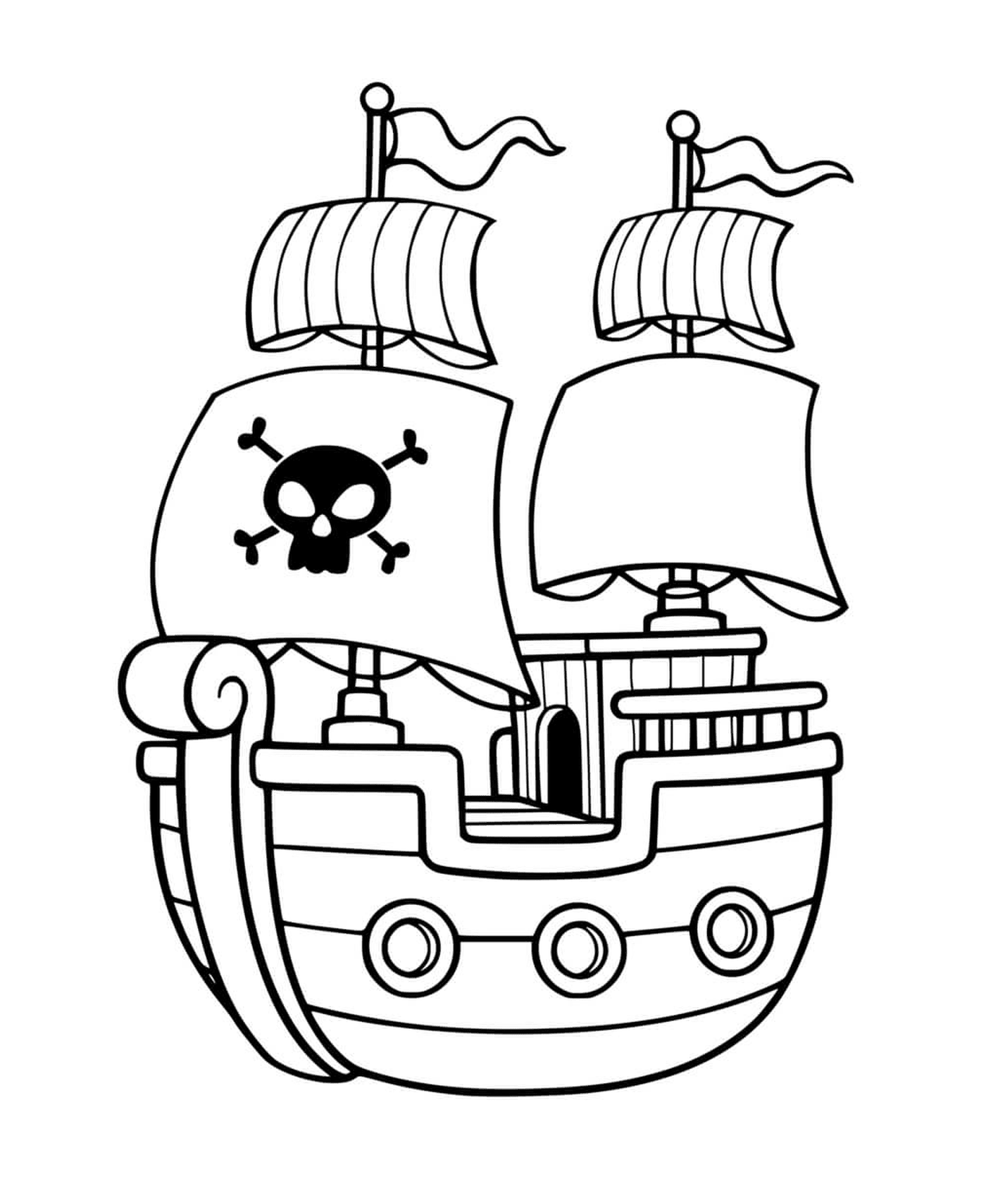  Barco pirata para crianças 