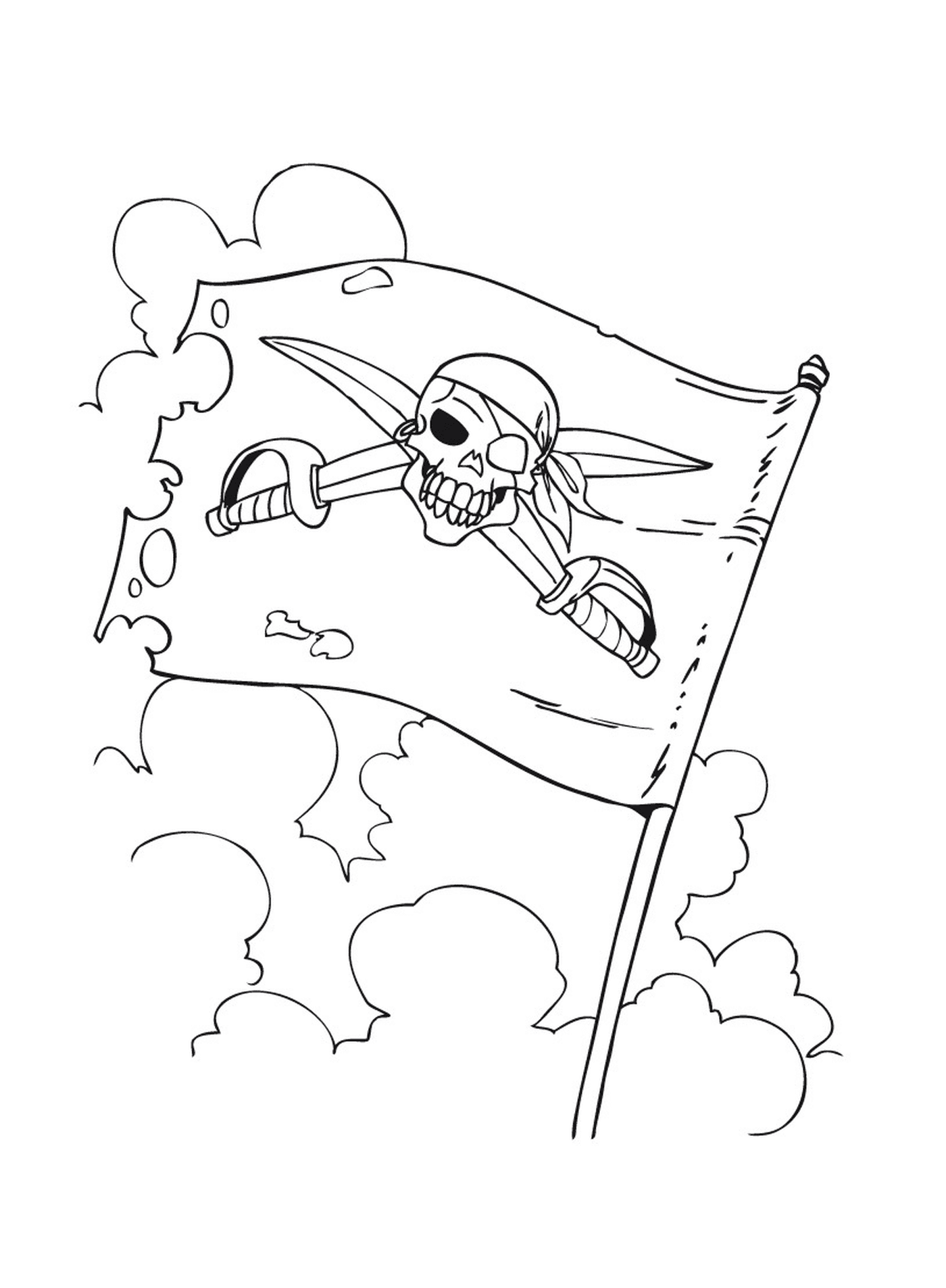  Bandeira pirata ameaçadora 