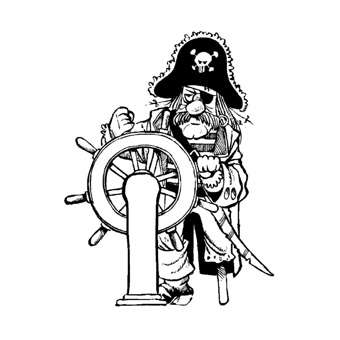  船舵上的海盗 