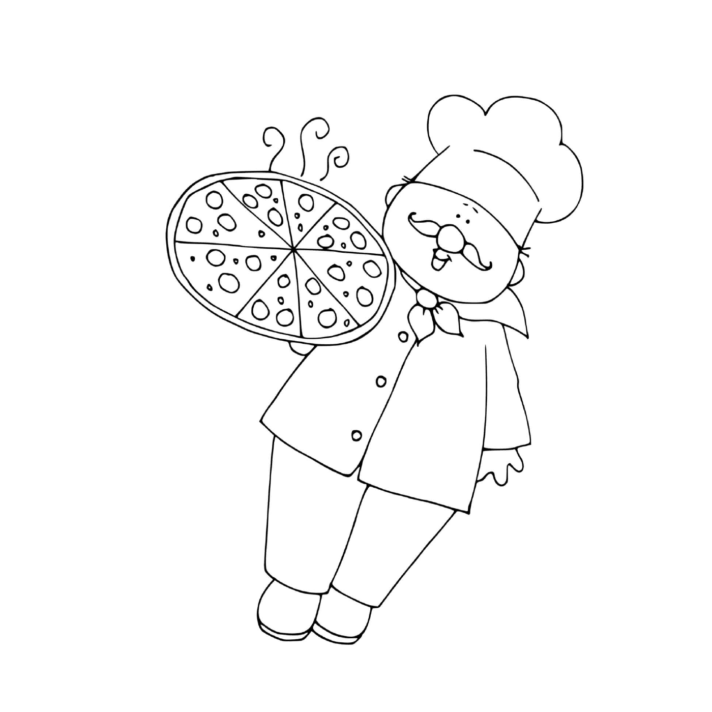  Um chef de pizza 