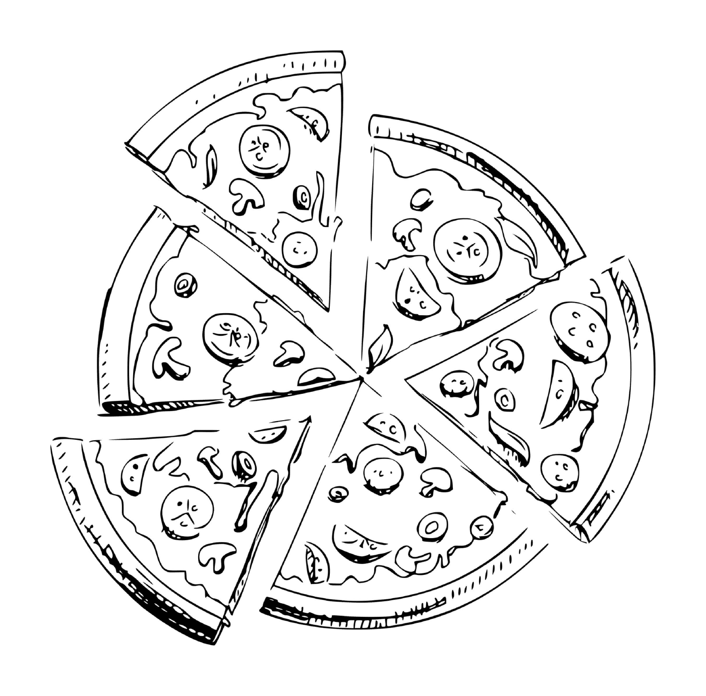  ٦,٦ قطعة من البيتزا 
