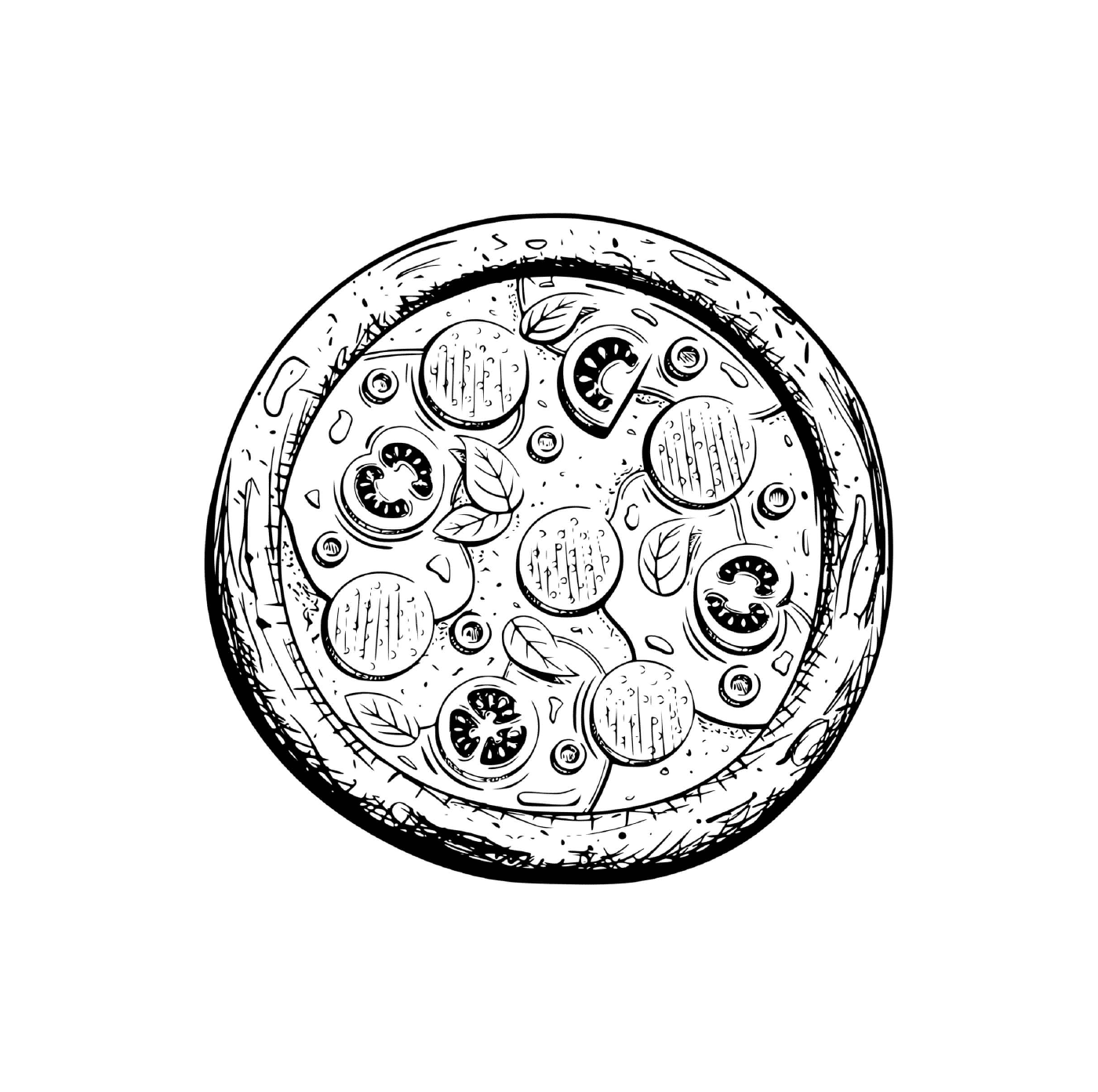  Pizza de carbonara com mozzarella e parmesão 