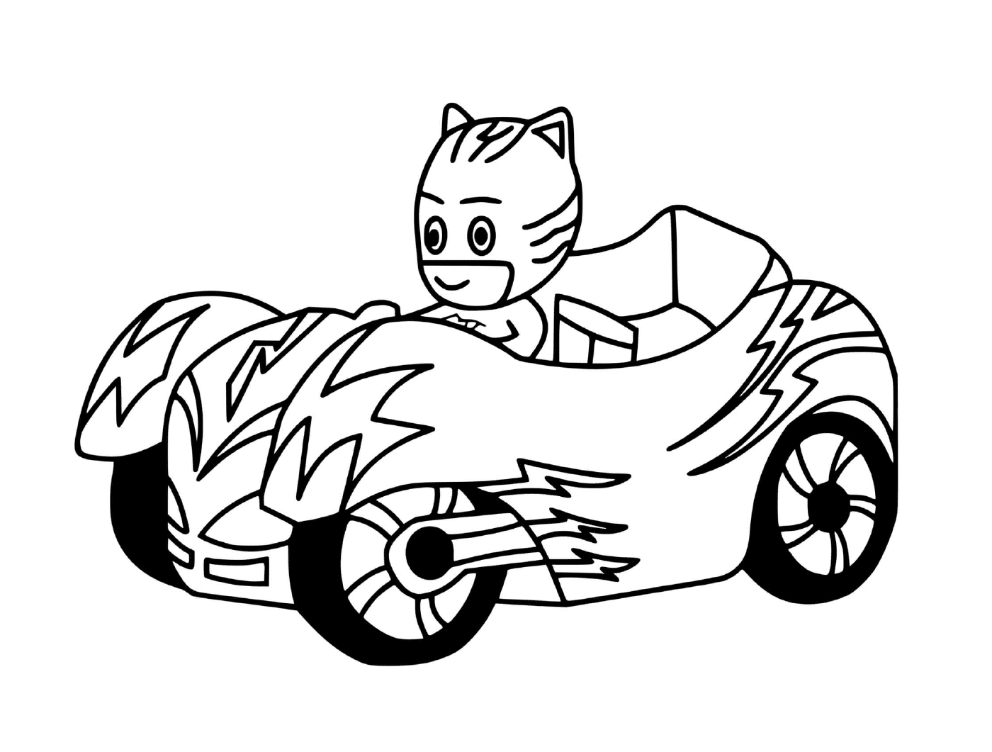  Catboy dirige um carro 