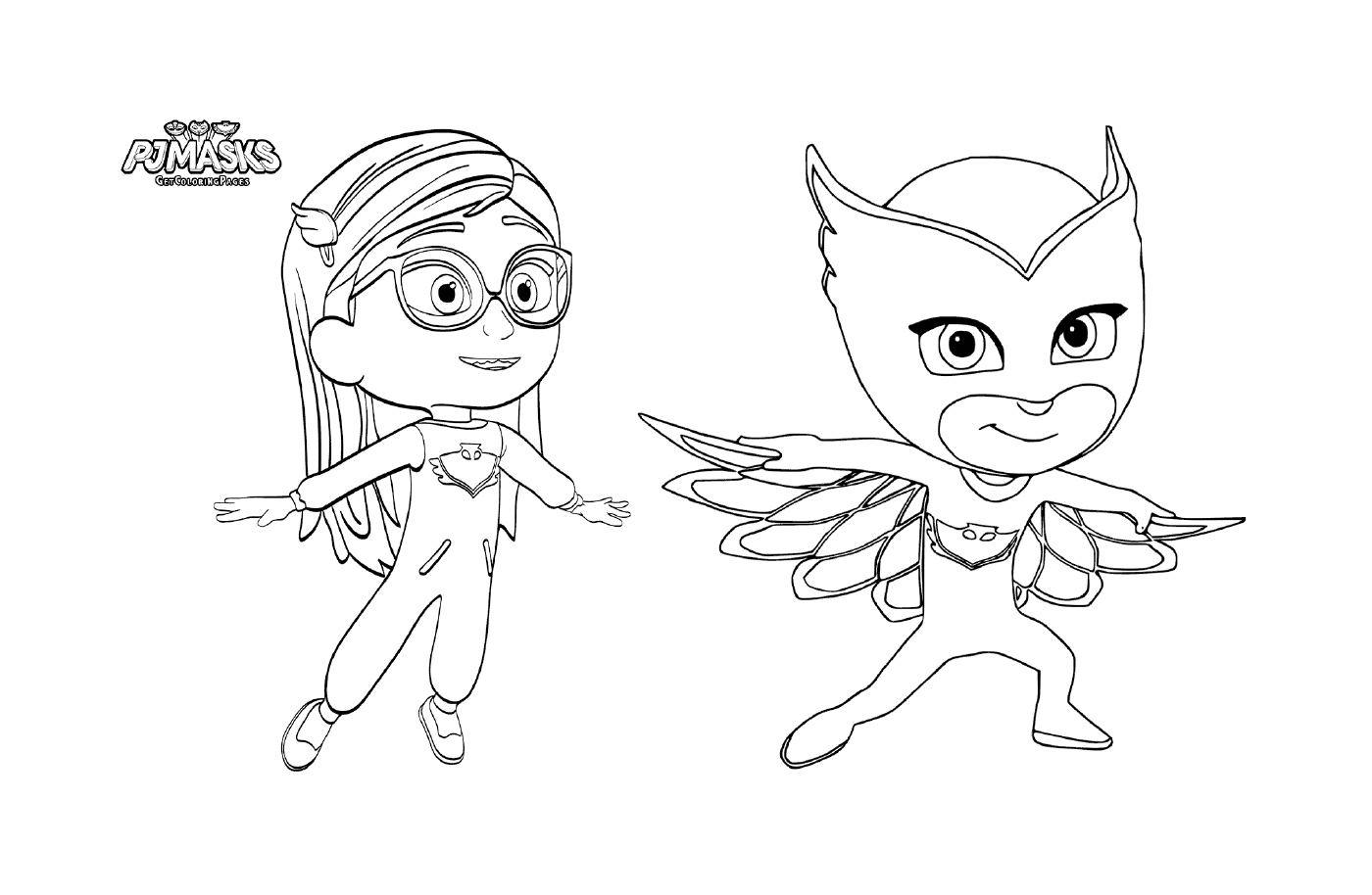  Filha e pássaro Owlette 