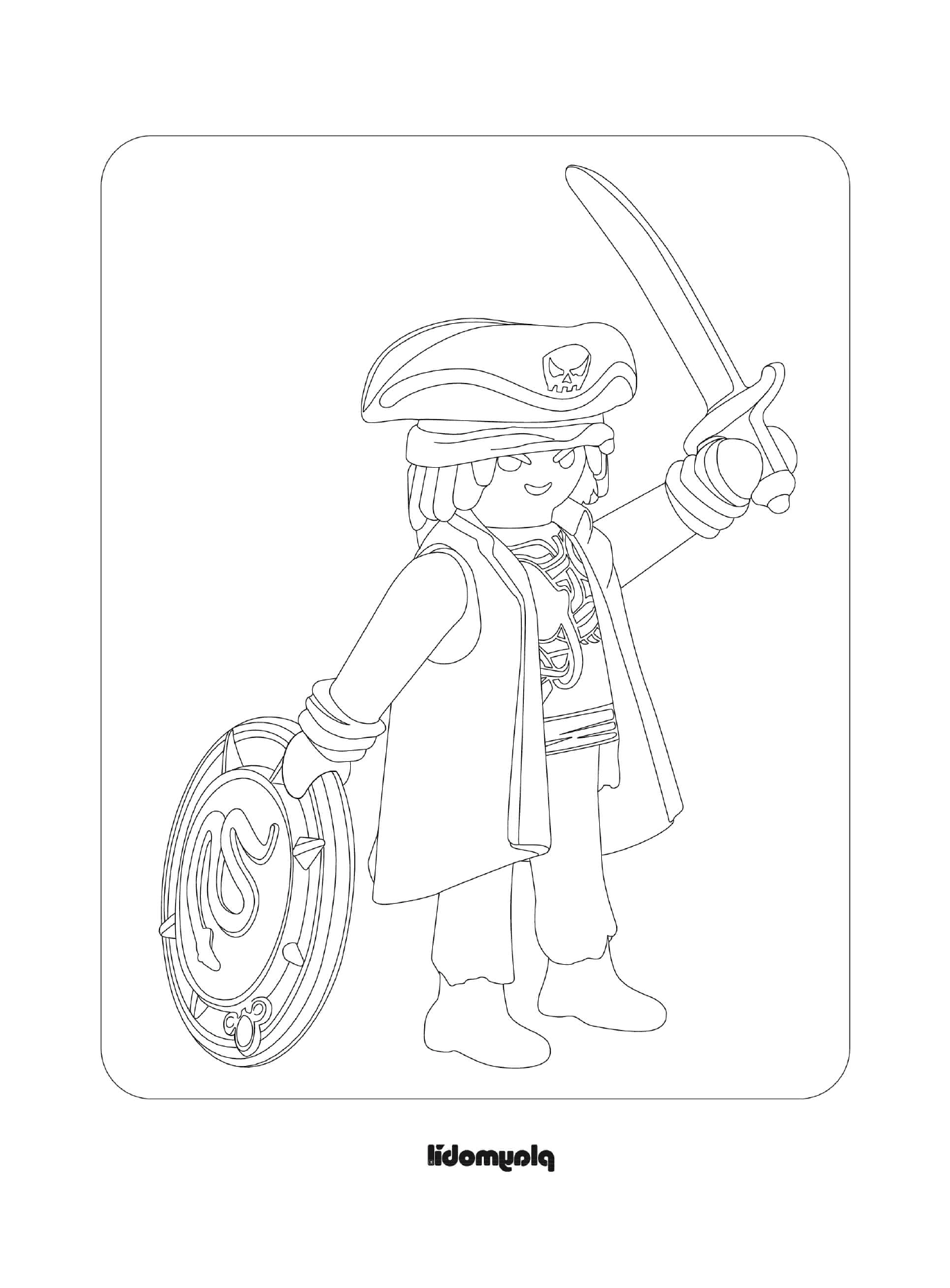  Playmobil pirata com sua espada 
