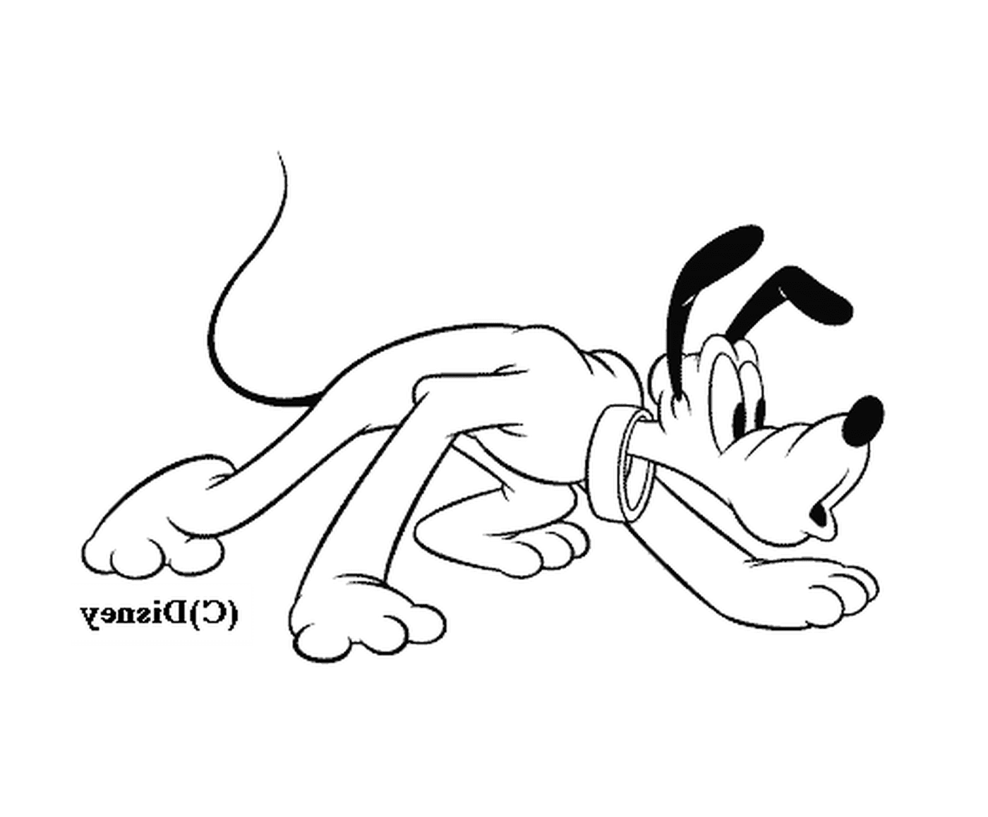  गले के चारों ओर एक कुत्ते का कार्टून 