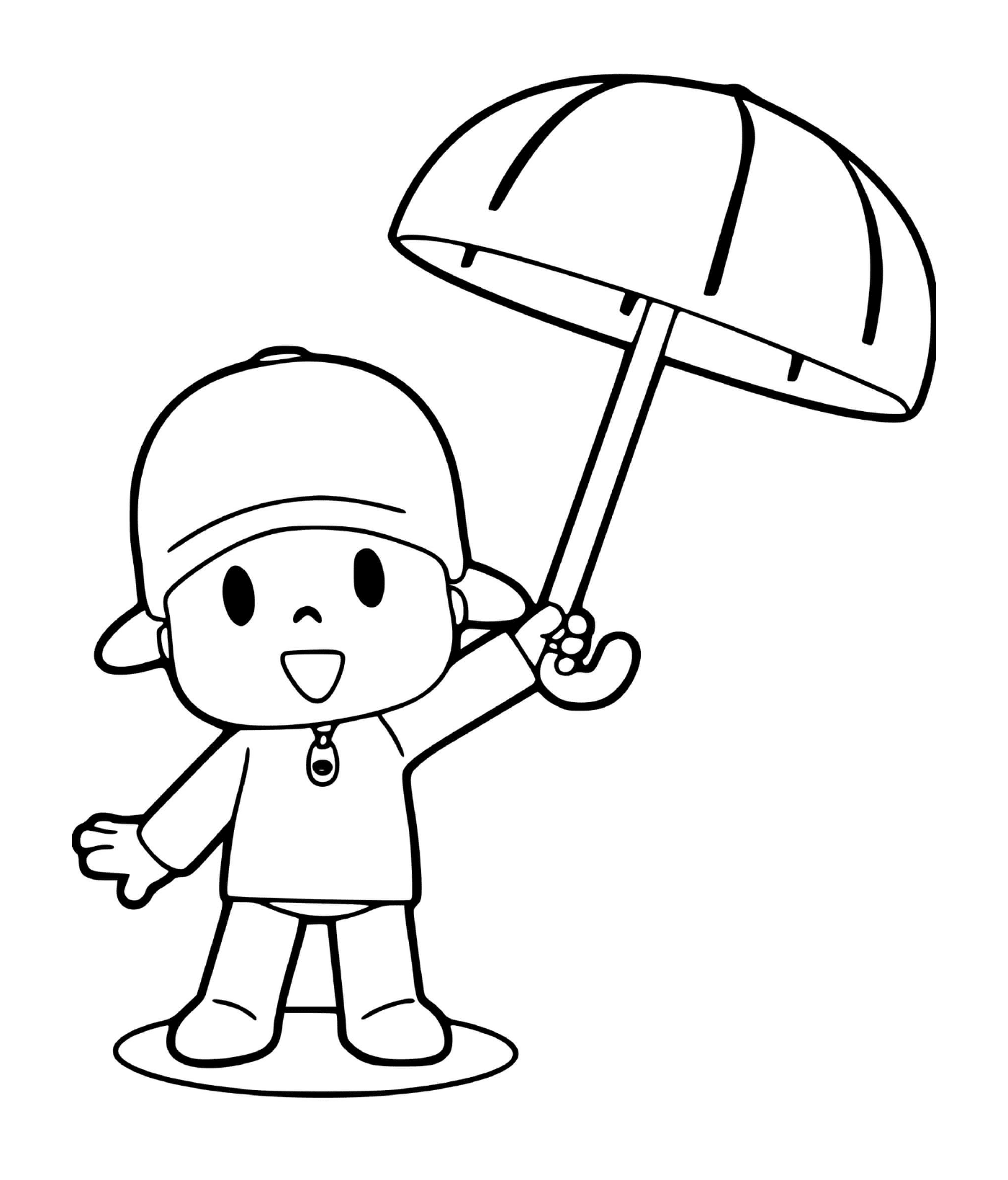  menino com guarda-chuva 