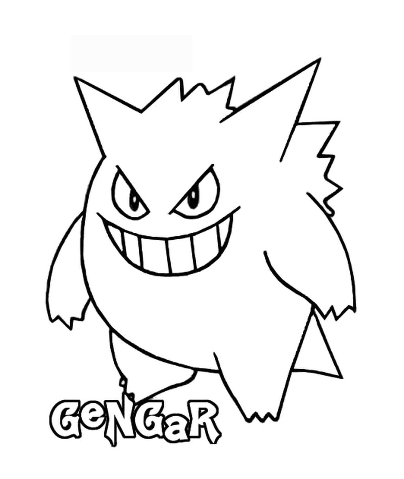  Gengar : Pokémon preto e branco 