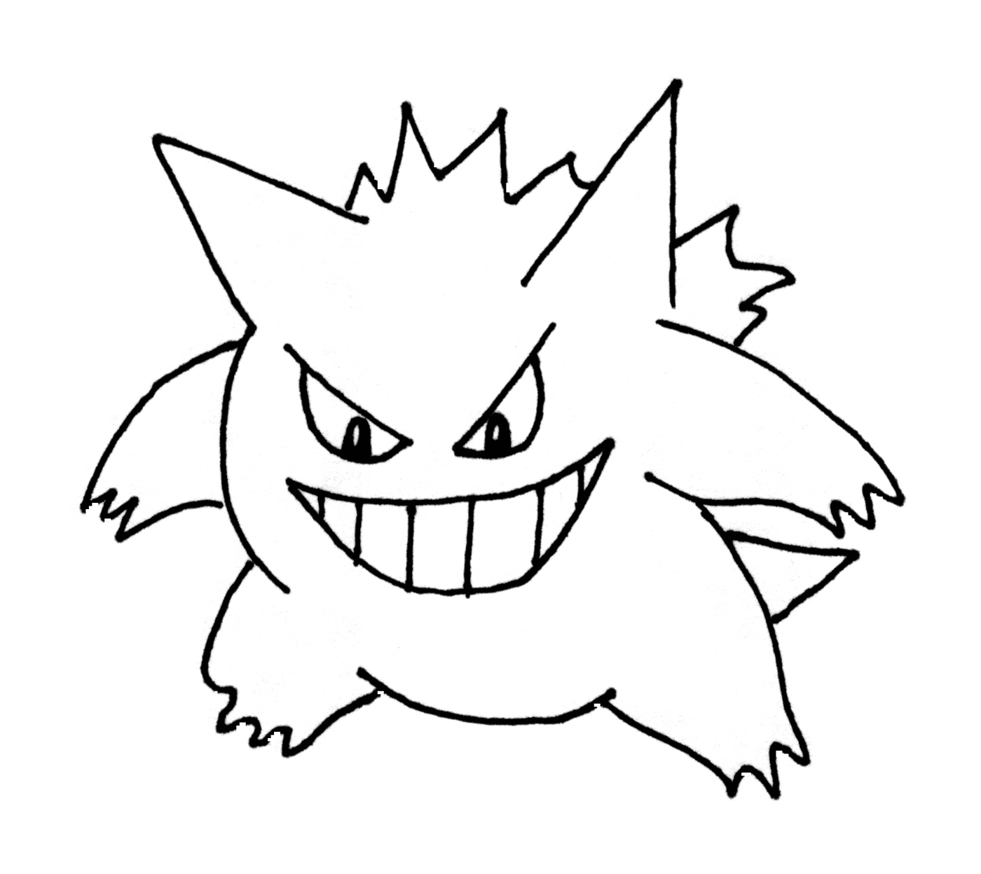  Gengar : Pokémon desenhado em preto 
