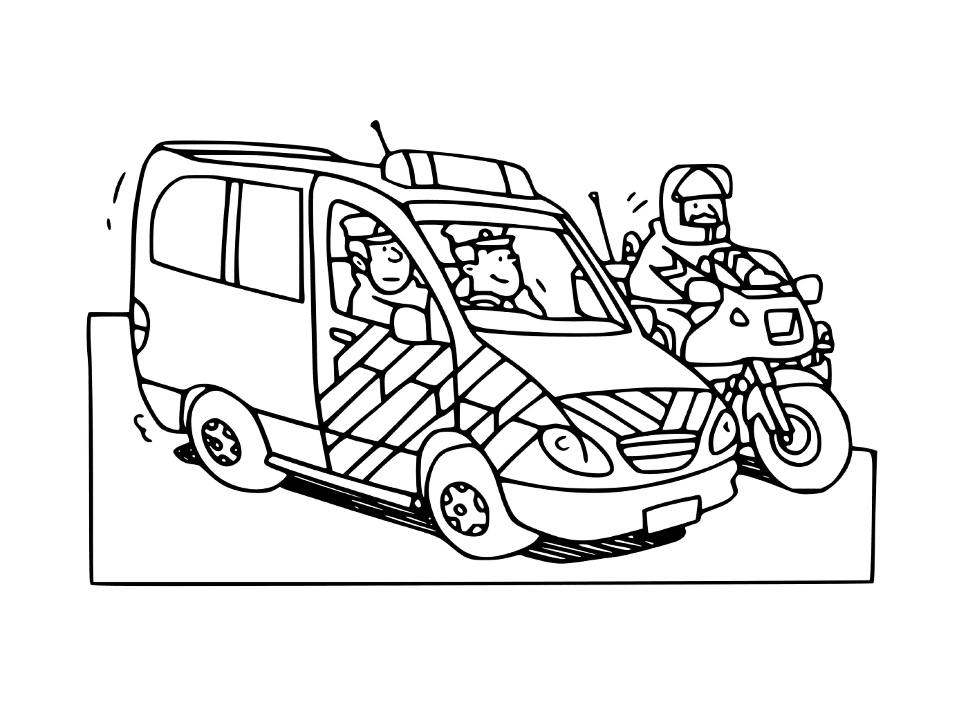  سيارة شرطة فرنسية ذات دراجات شرطة 