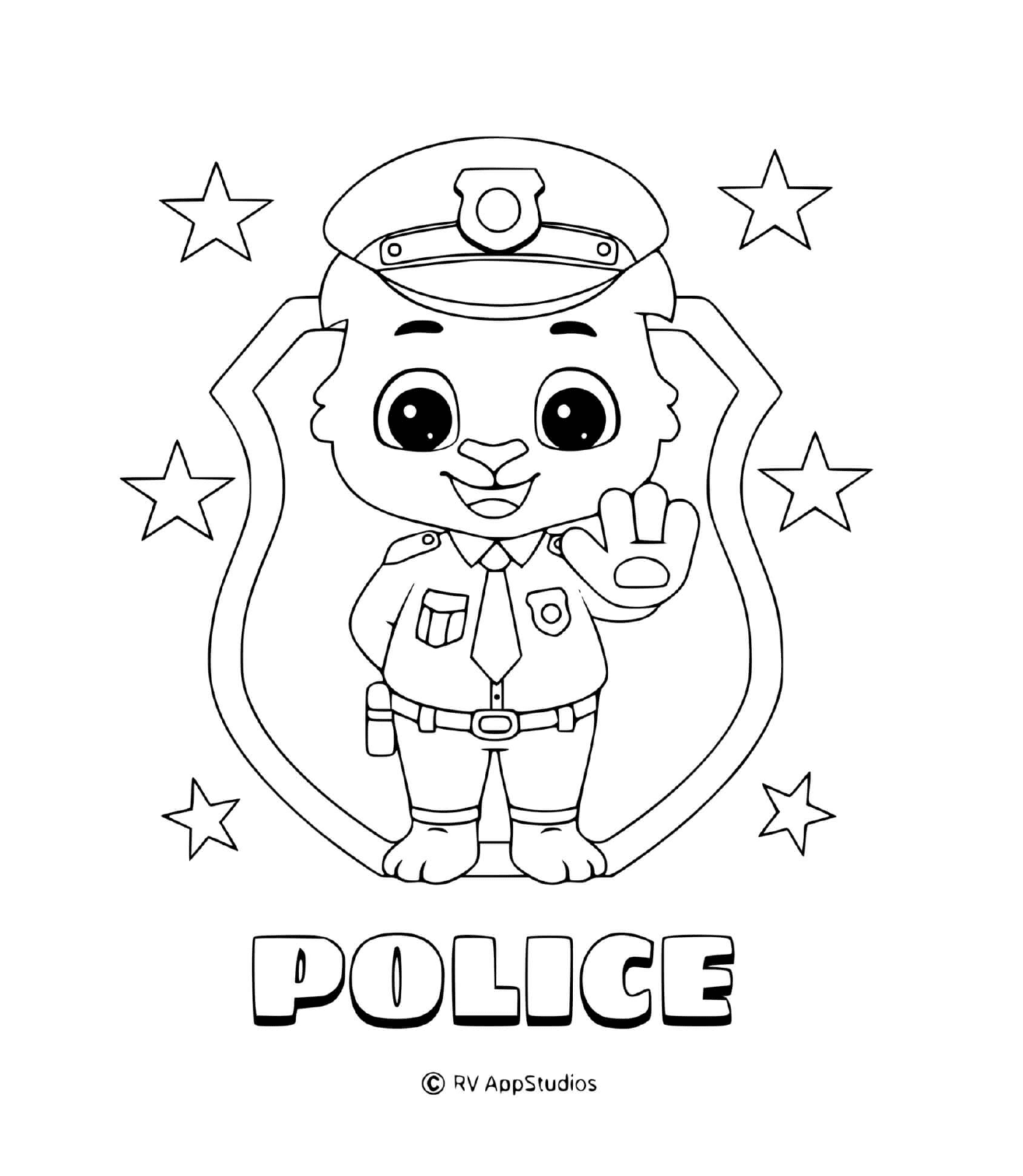  Parada da polícia, uniforme estrela 