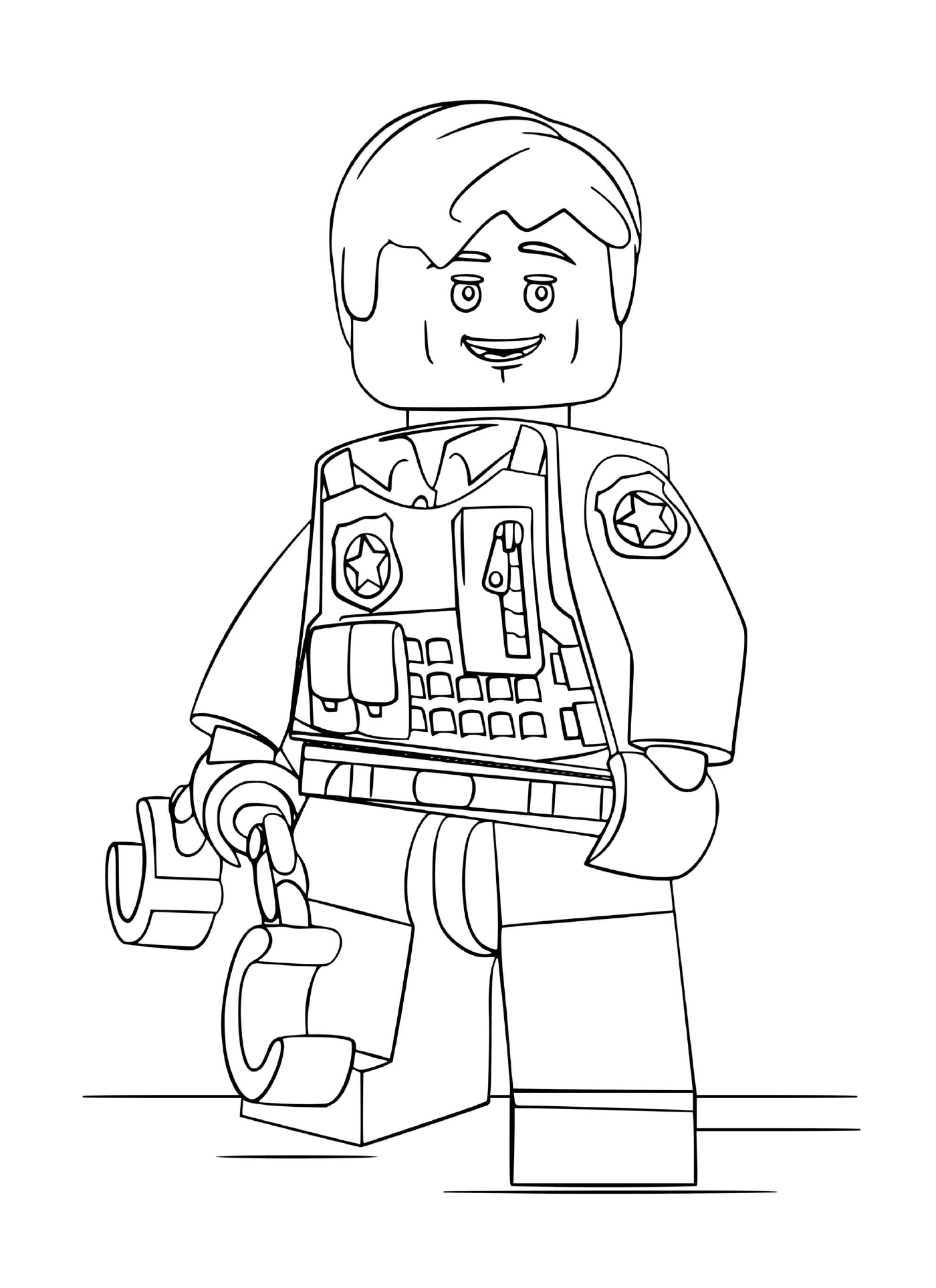  Personagem Lego policial algemado 